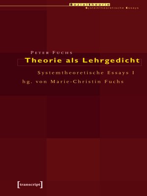 cover image of Theorie als Lehrgedicht